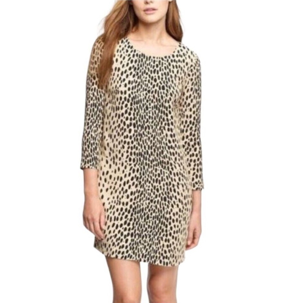 J. Crew Jules Leopard Cheetah Print Shift Dress Size 2
